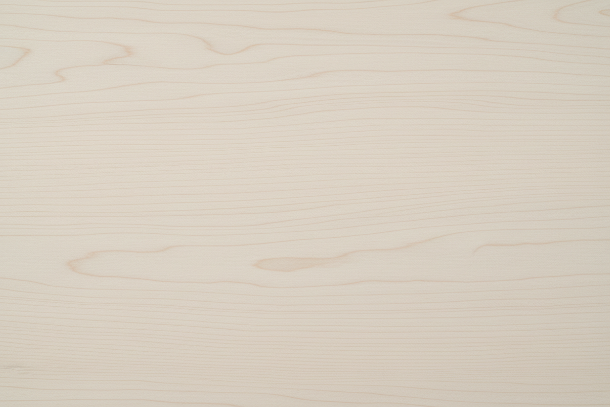 Generate a clean, premium, light Canadian maple wood texture, photographed straight-on with soft natural lighting. No knots, no heavy grain, minimal contrast. High-end Canadian aesthetic. Neutral tones so text can sit clearly on top.